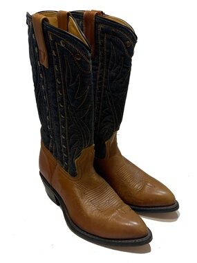 6.5 / Acme leather Denim western boots
